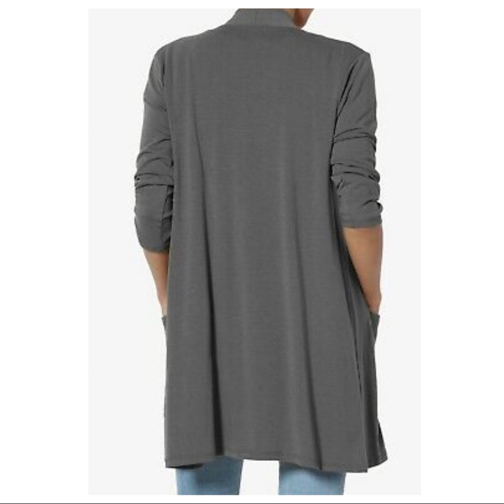 #09 Chic Boyfriend Open Slouchy pockets cardigan - Picture 4 of 5